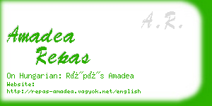 amadea repas business card